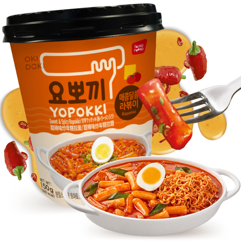 Yopokki Rabokki Ramen con Tteokbokki Dulce y Picante 145g
