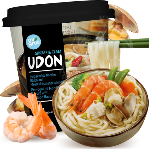 Allgroo Cup Udon Fideos Sabor Mariscos 173g