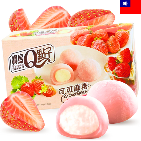 Taiwan Q Mochi Cacao Fresa 8uds 80g