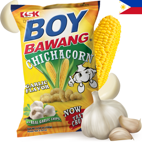 BOY BAWANG Aperitivos Maíz Frito con Ajo 100g