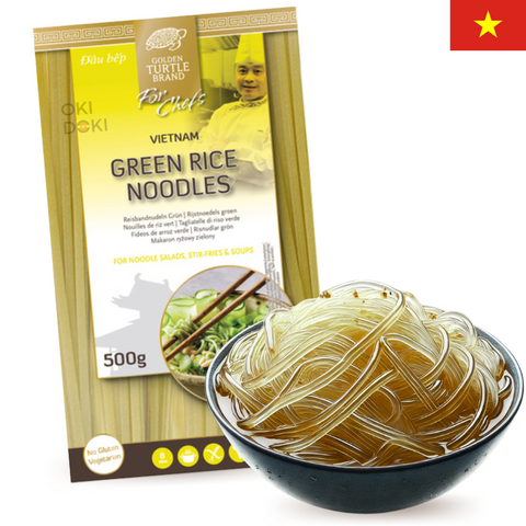 GT Green Rice Noodles (Vegetarian Gluten Free) 3mm 500g