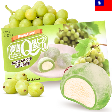 Taiwan Q Mochi de Cacao Uva Blanca 8uds 80g