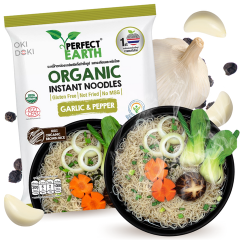Perfect Earth Fideos Instantáneos Orgánicos sabor Ajo y Pimienta (Sin Gluten) 85g