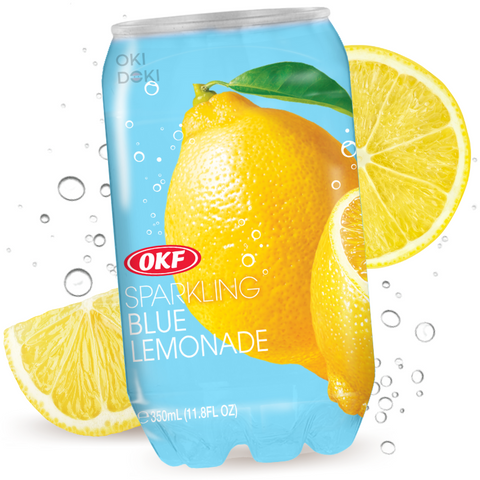 OKF Refresco Sparkling Sabor Limonada Azul Halal 350ml