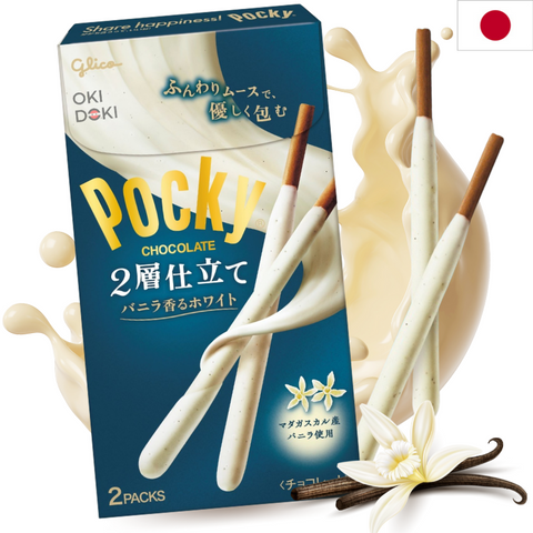 Glico Pocky with Double Coating of Vanilla and Milk 52.2g