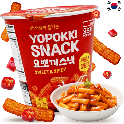 Yopokki Cup Snack Tteokbokki Dulce y Picante 50g