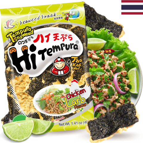 Tao Kae Noi Tempura Algas Crujientes Sabor Pollo Larb (Halal) 40g