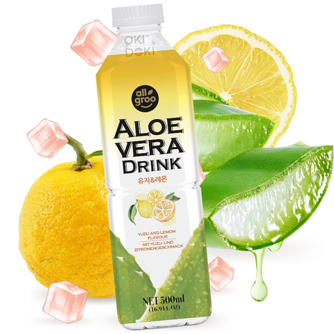 Allgroo Aloe Vera Drink with Yuzu and Lemon 500ml