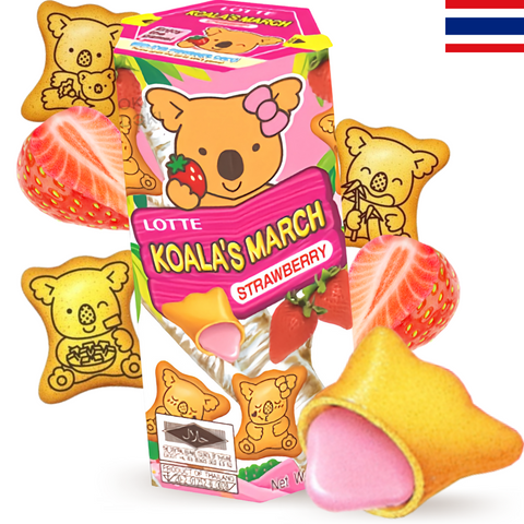 Lotte Koala's March Galleta Rellena Crema Fresa (halal) 37g
