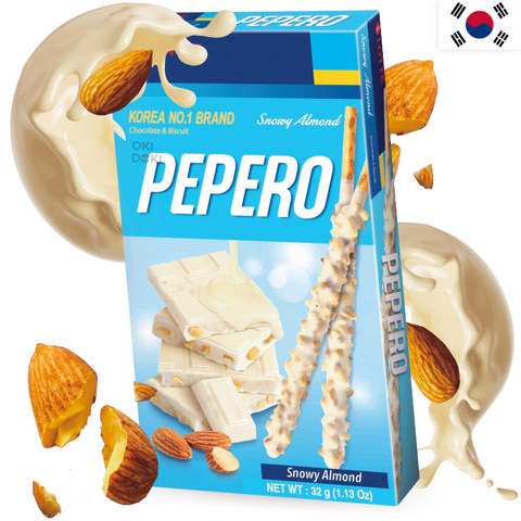 Lotte Pepero Palitos Chocolate Snowy Almendra (Halal)32g