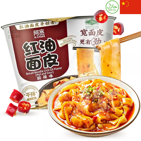 Akuan Bowl Fideos Gruesos con Salsa Agripicante 115g