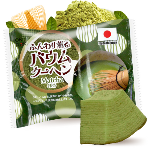 Funwari Postre Japonés Kaoru Baumkuchen Matcha 60g