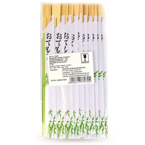 Disposable Wooden Chopsticks 21cm X 20pcs