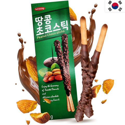 Sunyoung Chocolate Almond Flavored Stick Cookies 54g