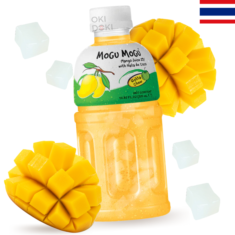 Bebida de manga Mogu Mogu com gelatina (Halal) 320ml – OKIDOKI