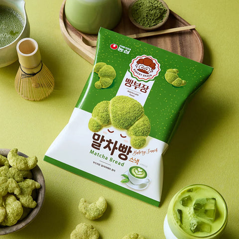 Nongshim Snack Crujiente en Forma de Croissant sabor Matcha 55g