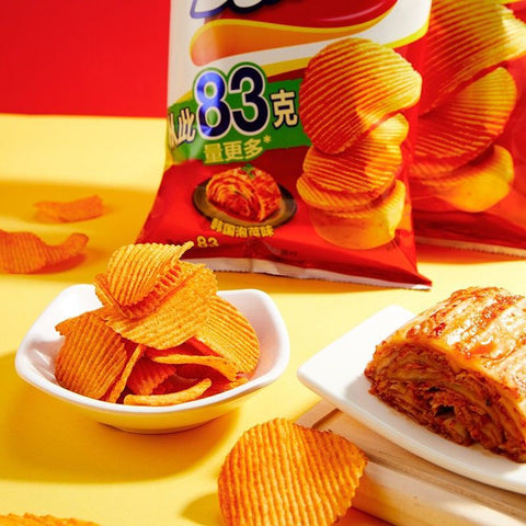 Orion Patatas Crujientes Onduladas Sabor Kimchi Coreano 45g